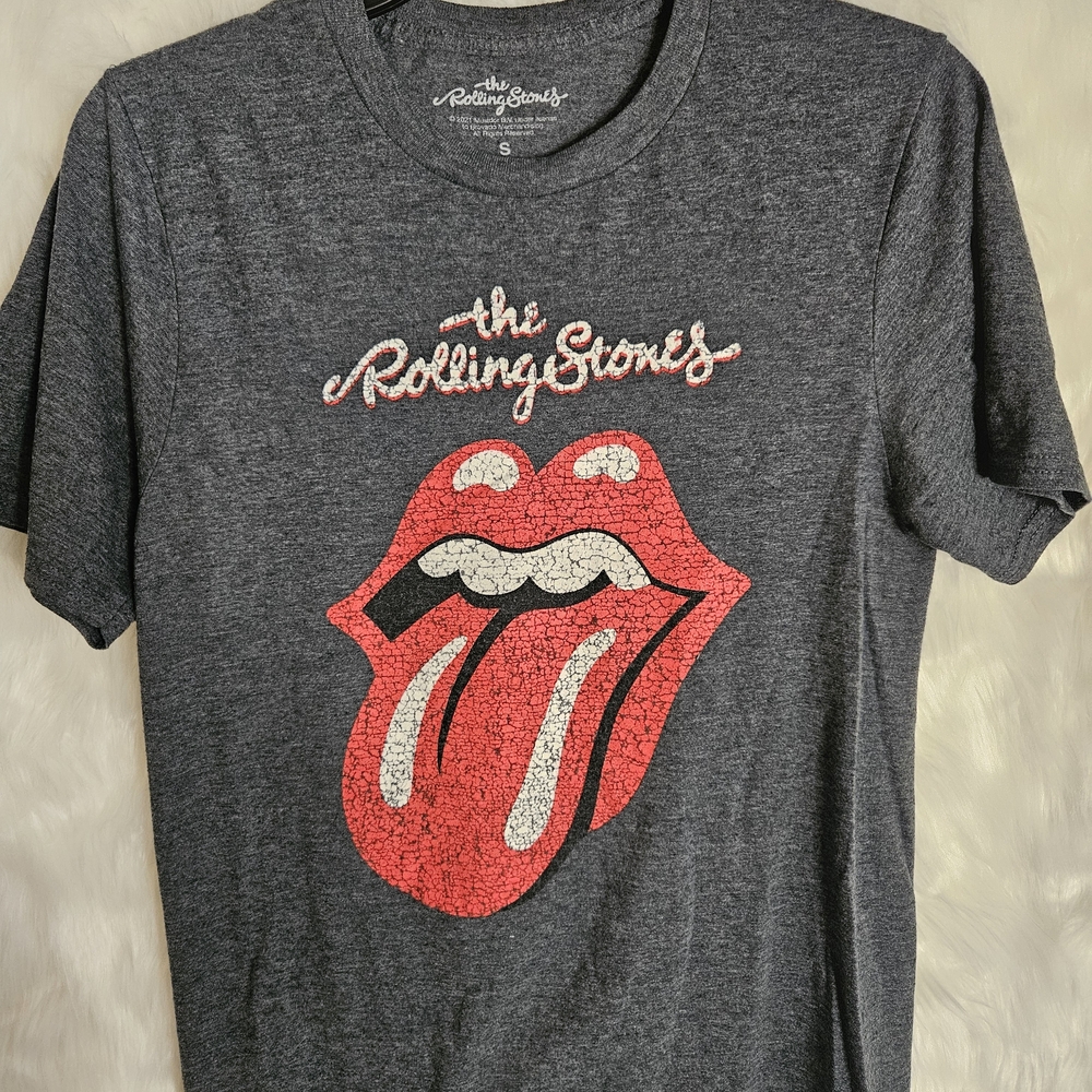 The Rolling Stones Gray Tee with Red Logo